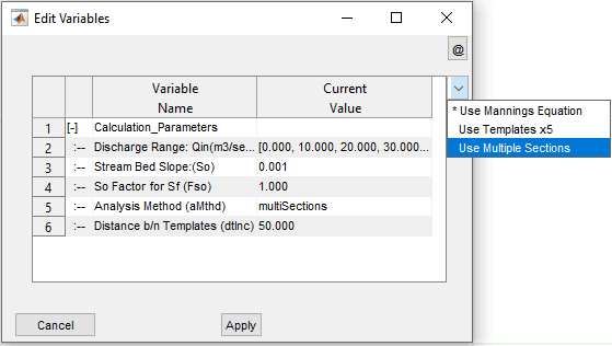 Change calculation method