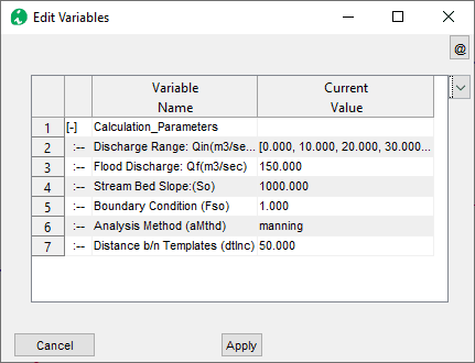 Edit Computatoin Paramters