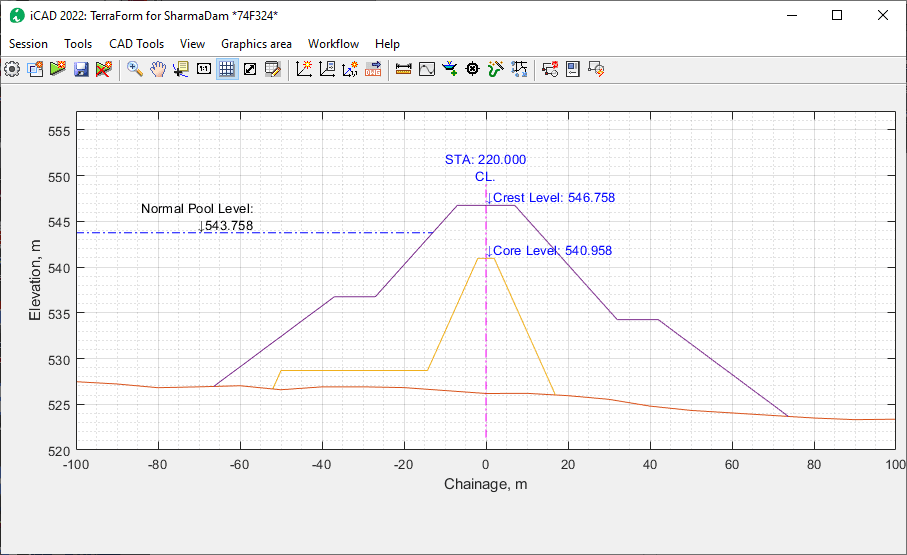 Generated Section View