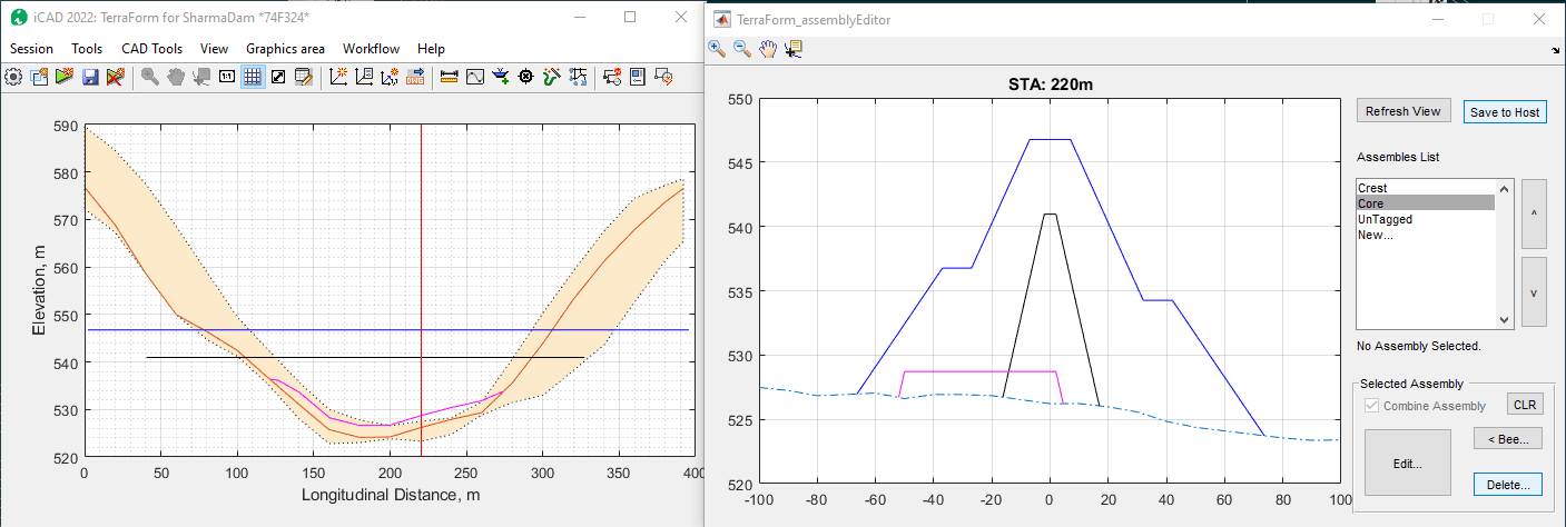 Interactive Section Tool
