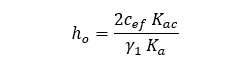 Crack depth equation