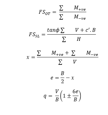 Bearing pressure equations
