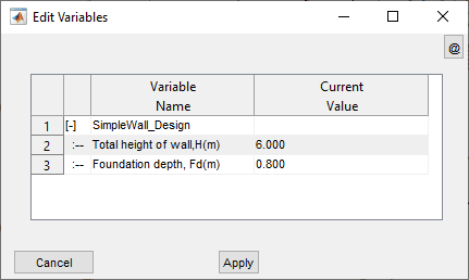 Simple wall elevation